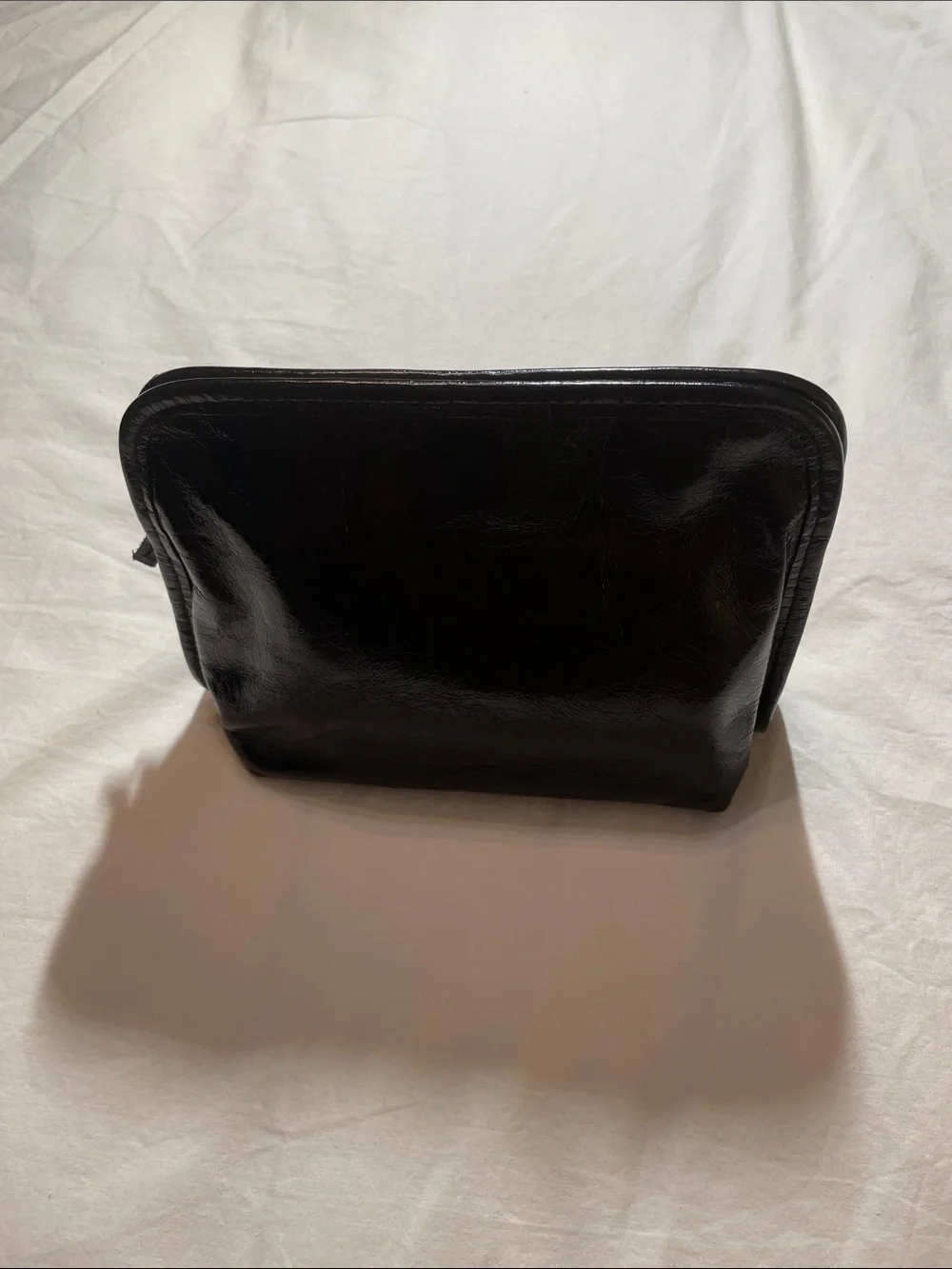 HOBO Black Leather Cosmetic Pouch